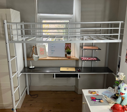 Single loft high sleeper bed - sleeper,