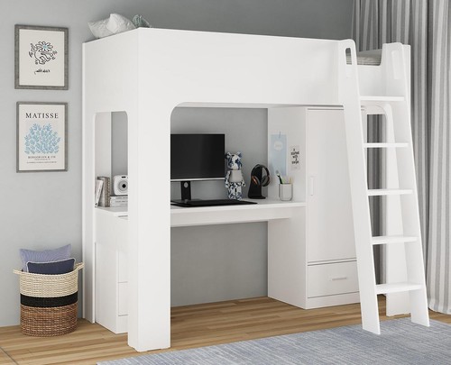 White wood finish - white,