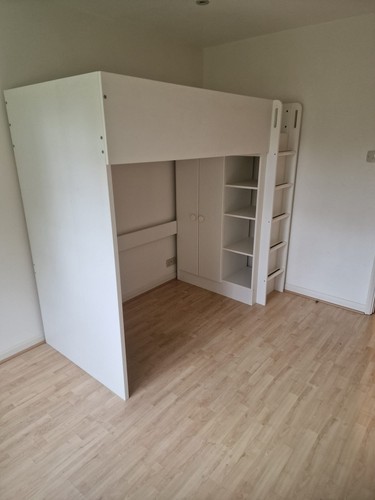 High sleeper cabin bed with