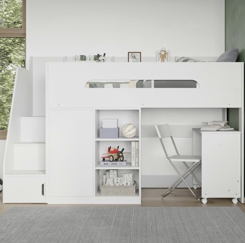Kids white high sleeper - kids, bed