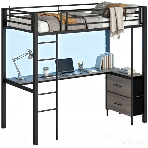 Metal bunk bed with - metal,