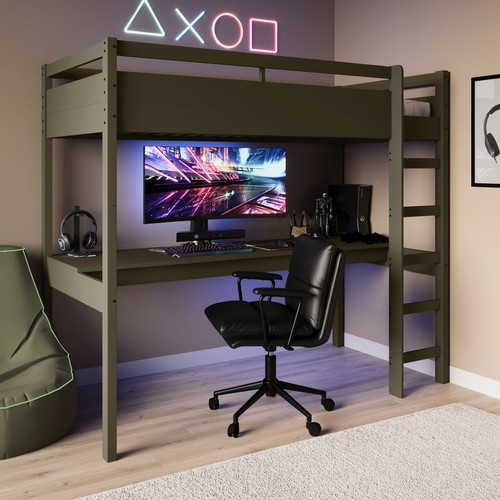 High sleeper loft - gaming, bed